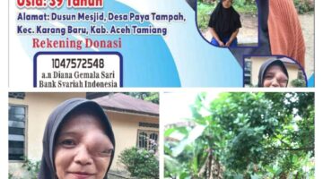 Ibu IRA Wati Warga Desa Paya Tampah Butuh Bantuan Untuk Biaya Pengobatan Matanya