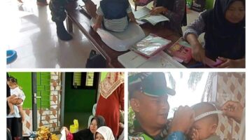 Peduli Kesehatan Balita, Babinsa Serda Adi Syahputra Pahlawan Aktif Dampingi Kegiatan Posyandu