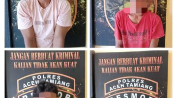 Sat Reskrim Polres Aceh Tamiang Berhasil Mengamankan Empat Pelaku Pencurian di Kantor Inspektorat