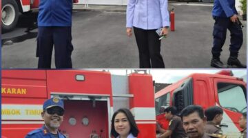 Simulasi Kebakaran Digelar di Lombok Timur, Pegawai Kejaksaan Dilatih Tanggap Darurat