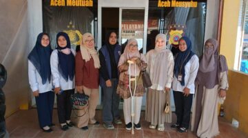 Polsekta karang baru tetap melayani masyarakat pasca banjir bandang dengan Pasilitas seadanya