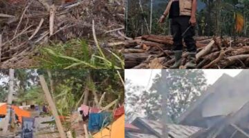 Warga Aceh Berpuasa di Kemah Bantuan.