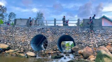 Pembangunan jembatan Armco Desa Bangka Jaya, Aceh Utara Capai 92 Persen.