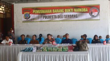 Polresta Deli Serdang Musnahkan Barang Bukti Narkoba Senilai Tujuh Miliar Lima Puluh Tujuh Juta Rupiah