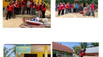 PMI Aceh Tamiang Salurkan Paket Alat Kebersihan untuk Sekolah Terdampak Banjir di Kecamatan Seruway