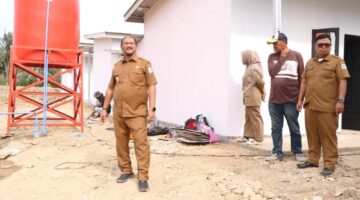 Bupati Aceh Tamiang Tinjau Pembangunan Huntara