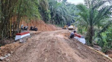 Percantik Infrastruktur Desa, Satgas TMMD Ke-127 Kodim 0111/Bireuen Laksanakan Pengecatan Jembatan Aramco.