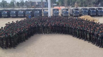 Dandim 0117/Aceh Tamiang Pimpin Apel Pelepasan Satgas Operasi Pemulihan Pascabencana Aceh Tamiang