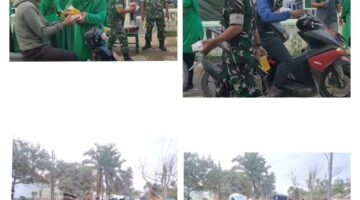Berkah Ramadan, Kodim 0117/Aceh Tamiang Dan Persit Bagikan Ratusan Takjil Ke Pengguna Jalan