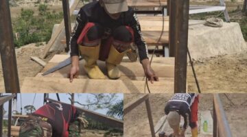 TNI bangun Jembatan Gantung Perintis Garuda di Sungai Tamiang Capai 77,90 Persen