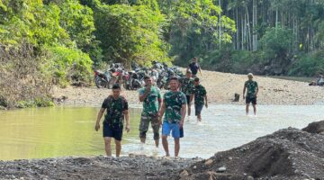 Satgas TMMD Ke-127 Kodim 0111/Bireuen Laksanakan Pengambilan Batu Sungai untuk Dukung Pembangunan Sasaran Fisik.