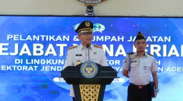 Perkuat Barisan Pemasyarakatan, Kakanwil Ditjenpas Aceh Lantik 33 Pejabat Manajerial Baru