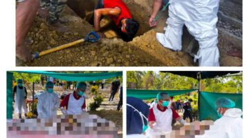 Dokkes Polres Aceh Tamiang Dampingi Tim Forensik Polda Aceh Lakukan Otopsi dusun kambolja Desa Bukit rata