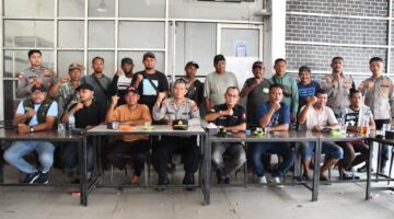 Jelang May Day, Sat Binmas Polres Aceh Timur Silaturahmi dengan SPSI & Awak Media, Ajak Jaga Kamtibmas Bersama