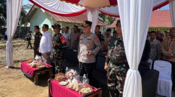 Kapolres Aceh Tamiang Hadiri Upacara Pembukaan dan peresmian TNI Manunggal Membangun Desa (TMMD) ke-128  Tahun 2026