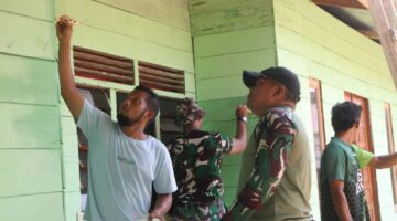 Sentuhan Kuas Satgas TMMD 128 Aceh Timur, Rumah Asuh Pak Solehan Kini Tampak Lebih Indah dan Layak Huni