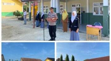 Kasat Binmas Polres Aceh Timur Jadi Irup di SMAN 2 Idi, Ajak Pelajar Jauhi Narkoba dan Tertib Lalu Lintas