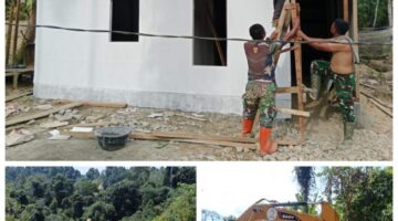 TMMD 128 Aceh Tamiang Kebut 3 Sasaran Fisik: RTLH, Jalan 48%, dan Jembatan Beton Dikerjakan