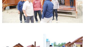 Bupati Aceh Tamiang Dampingi Wamen PKP Tinjau Hunian Tetap di Kampung Simpang Kanan kec.Kejuruan Muda