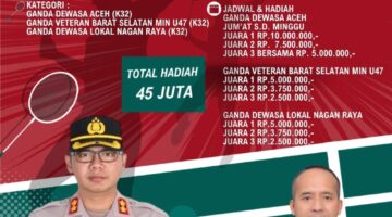 Turnamen Kapolres Cup VI Hari Bhayangkara Ke 80 Polres Nagan Raya Hadiah 45 juta.