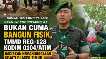 Peluh, Pohon, dan Peluk Hangat: Potret Lengkap Kemanunggalan TNI-Rakyat di TMMD Reg-128 Alue Canang