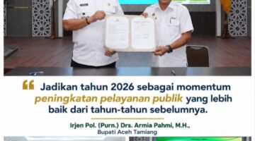 Tegaskan Kinerja Terukur dan Pro Rakyat, Bupati Armia Pimpin Penandatanganan Perjanjian Kinerja Seluruh Kepala OPD