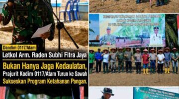 Perkuat Ketahanan Pangan Nasional, Dandim 0117/Atam & Bupati Aceh Tamiang Tanam Jagung Perdana 2026 di Lahan Kompi Produksi