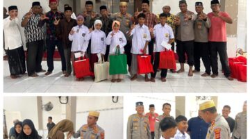 Sambut Idul Adha, Kapolres Lhokseumawe Santuni Anak Yatim di Pusong Lama