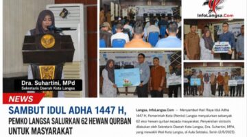 Sambut Idul Adha 1447 H, Pemko Langsa Salurkan 62 Hewan Qurban Untuk Masyarakat