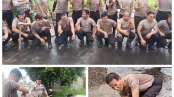 Hadapi Cuaca Ekstrem, Gerakan Belida Polres OKU Fokus Benahi Drainase dan Alur Sungai