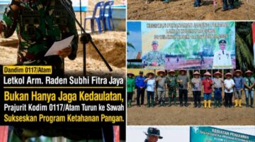 Perkuat Ketahanan Pangan Nasional, Dandim 0117/Atam & Bupati Aceh Tamiang Tanam Jagung Perdana 2026 di Lahan Kompi Produksi