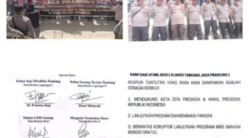 RIBUAN MASSA ATAM JAGO AKSI DAMAI DI DPRK ACEH TAMIANG, DUKUNG ASTA CITA & MBG