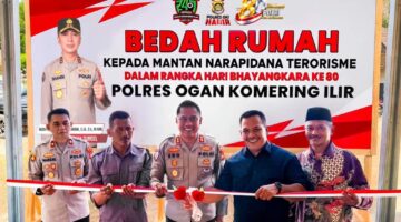 Polres OKI Resmikan Bedah Rumah Eks Napiter, Bukti Keberhasilan Program Deradikalisasi