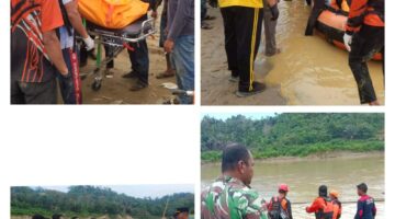 JENAZAH KORBAN TENGGELAM DI SUNGAI TAMIANG DITEMUKAN SETELAH 4 HARI PENCARIAN