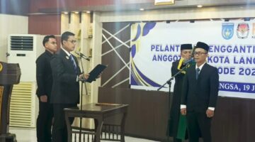KIP Langsa Kembali Lengkap 5 Anggota: Mohammad Khoiri Dilantik Jadi PAW 2023-2028