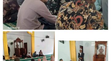 Babinsa Sertu Suardi Dampingi MPU Aceh Tamiang Sosialisasi Fatwa Dan Hukum Islam Di Desa Babinsa