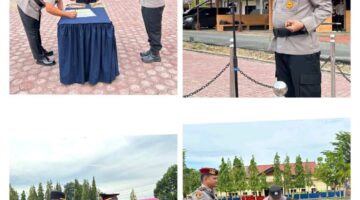 KAPOLRES ACEH TAMIANG PIMPIN SERTIJAB, 11 PERWIRA DIMUTASI SESUAI TR KAPOLDA ACEH