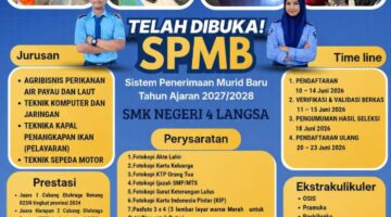 SPMB SMKN 4 LANGSA TAHUN 2026/2027 DIBUKA! 4 JURUSAN MARITIM & TEKNIK SIAP CETAK SDM UNGGUL