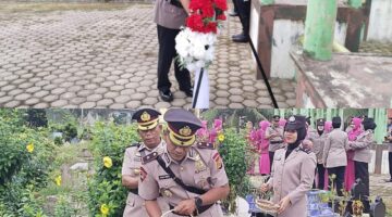 Kapolres Aceh Tamiang Pimpin Ziarah TMP Peringati Hari Bhayangkara ke-80