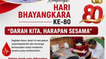 SAMPAI 60 KANTONG DARAH, POLRES ACEH TAMIANG GELAR DONOR DARAH HUT BHAYANGKARA KE-80