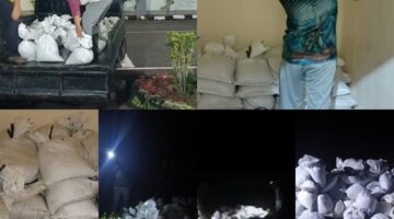 SATGAS AMB LANAL BABEL & SATGASSUS TIMAH GAGALKAN PENYELUNDUPAN 85 KARUNG PASIR TIMAH DI BELINYU
