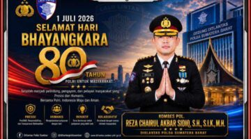 Hari Bhayangkara ke 80 Jadi Momentum Kombes Pol. H.M. Reza Chairul Akbar Sidiq, S.I.K., S.H., M.H. Untuk Mendorong Personel Dirlantas Polda Sumbar Layani Masyarakat dengan Sepenuh Hati