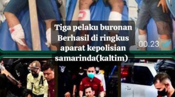 Tiga Pelaku Buronan Berhasil di Ringkus Oleh Aparat Kepolisian Di Samarinda Kaltim