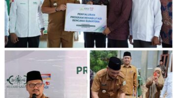 Terima Bantuan Lazisnu dan Indomaret, Bupati Armia: Gotong Royong Jadi Pondasi Bangkit Pascabencana