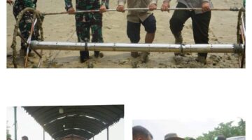 Dandim 0117/Aceh Tamiang Tanam Padi Perdana Dilokasi Rehabilitasi Lahan Sawah Pasca Bencana Alam di Desa Teluk Alban Kec, Bendahara