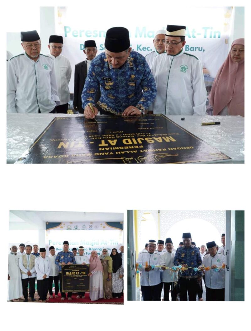 Bupati Aceh Tamiang resmikan mesjid Warga Sukajadi Kini Miliki Mesjid Kembali