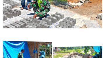 Melalui Komsos Babinsa Motivasi Pembuat Batako