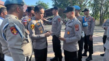 Kapolres Aceh Tamiang Pimpin Gaktibplin, Didampingi Kasi Propam untuk Perkuat Disiplin Personel dan Cegah Judi Online