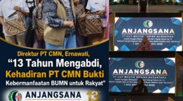 Puncak HUT Ke-13 PT CMN Meriah: Tumpeng, Santunan Yatim Hingga Sunat Massal dan Tari Aceh