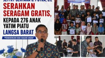 276 ANAK YATIM PIATU LANGSA BARAT TERIMA SERAGAM GRATIS DARI PEMKO LANGSA
